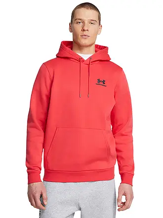 UNDER ARMOUR | Sudadera con capucha para hombre UA Essential Fleece | rot